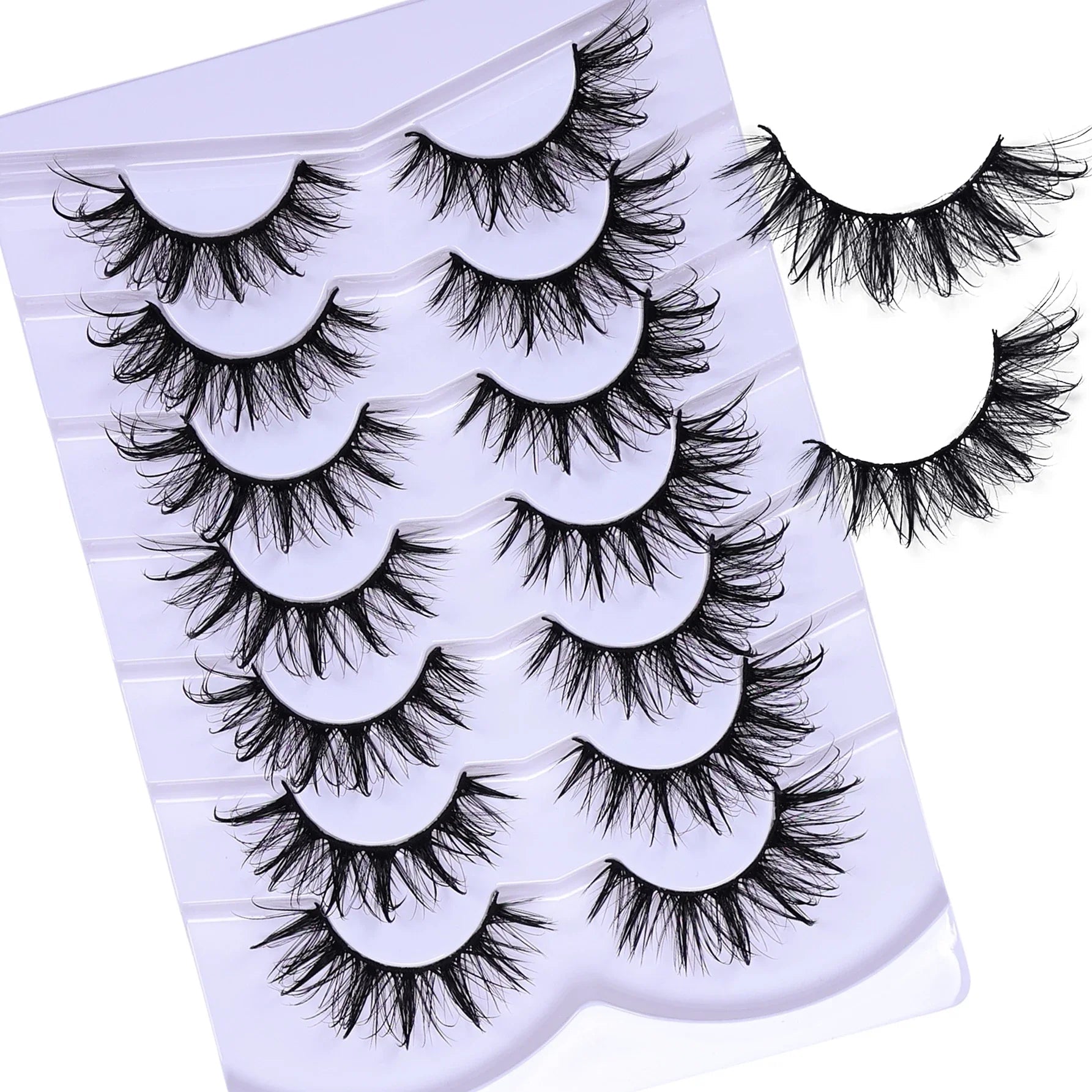 7 Pairs Fashionable Wet - Style False Eyelashes Set - D Curl Doll/Cat Eye/Anime/Cosplay Look,For Special Occasions and Daily Wear - Fix & Go7 Pairs Fashionable Wet - Style False Eyelashes Set - D Curl Doll/Cat Eye/Anime/Cosplay Look,For Special Occasions and Daily WearFix & Go
