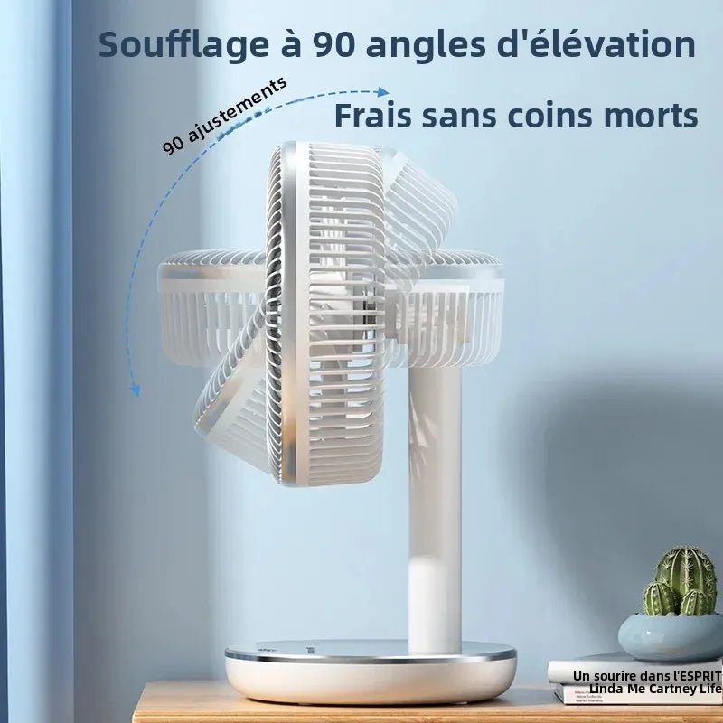 7200mAh ventilateurs rechargeables ventilateur de bureau Portable bureau à domicile dortoir USB petit ventilateur électrique circulateurs d'air ventilateur de Table à vent élevé - FATAON7200mAh ventilateurs rechargeables ventilateur de bureau Portable bureau à domicile dortoir USB petit ventilateur électrique circulateurs d'air ventilateur de Table à vent élevéTechnologie IntelligenteFATAON