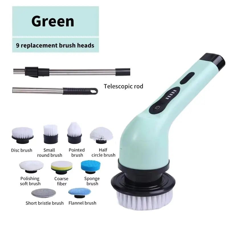 9 - in - 1 Multifunctional Wireless Electric Cleaning Brush Household Kitchen Bathroom Brush USB Handheld Rotating Cleaning tools - Fix & Go9 - in - 1 Multifunctional Wireless Electric Cleaning Brush Household Kitchen Bathroom Brush USB Handheld Rotating Cleaning toolsNettoyage & EntretienFix & Go