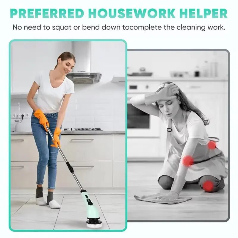 9 - in - 1 Multifunctional Wireless Electric Cleaning Brush Household Kitchen Bathroom Brush USB Handheld Rotating Cleaning tools - Fix & Go9 - in - 1 Multifunctional Wireless Electric Cleaning Brush Household Kitchen Bathroom Brush USB Handheld Rotating Cleaning toolsNettoyage & EntretienFix & Go
