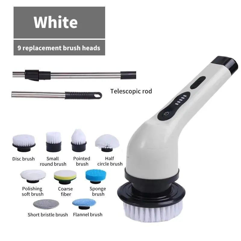 9 - in - 1 Multifunctional Wireless Electric Cleaning Brush Household Kitchen Bathroom Brush USB Handheld Rotating Cleaning tools - Fix & Go9 - in - 1 Multifunctional Wireless Electric Cleaning Brush Household Kitchen Bathroom Brush USB Handheld Rotating Cleaning toolsNettoyage & EntretienFix & Go