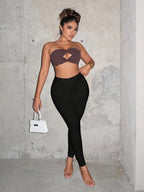 Leggings taille haute pour femmes, couleur unie, Sexy, taille élastique, pantalon de Yoga décontracté, toutes saisons