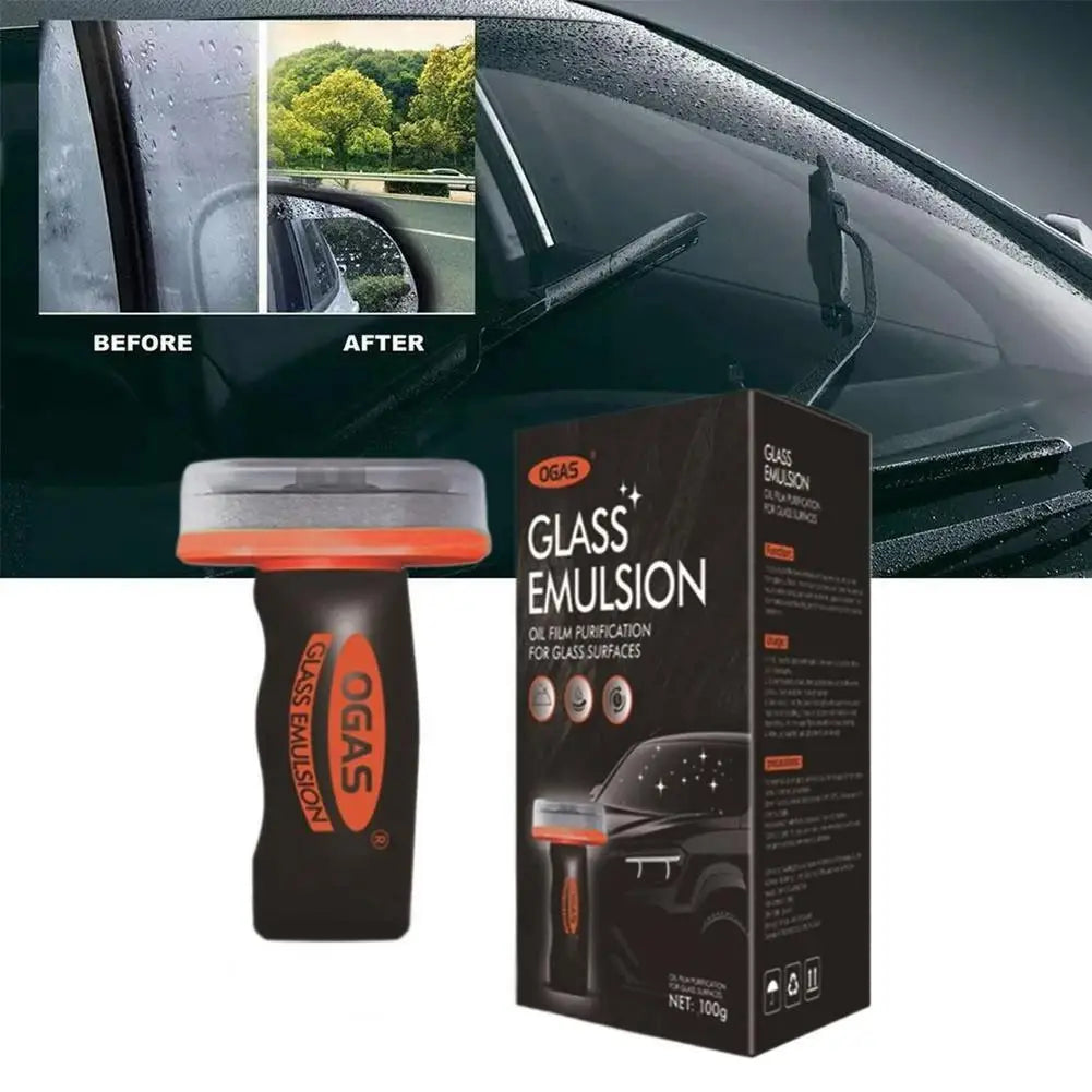 Dissolvant de Film d'huile d'émulsion de verre portatif, nettoyeur de pare-brise de voiture pour vitres avant/latérales/arrière, nettoyage automatique des vitres
