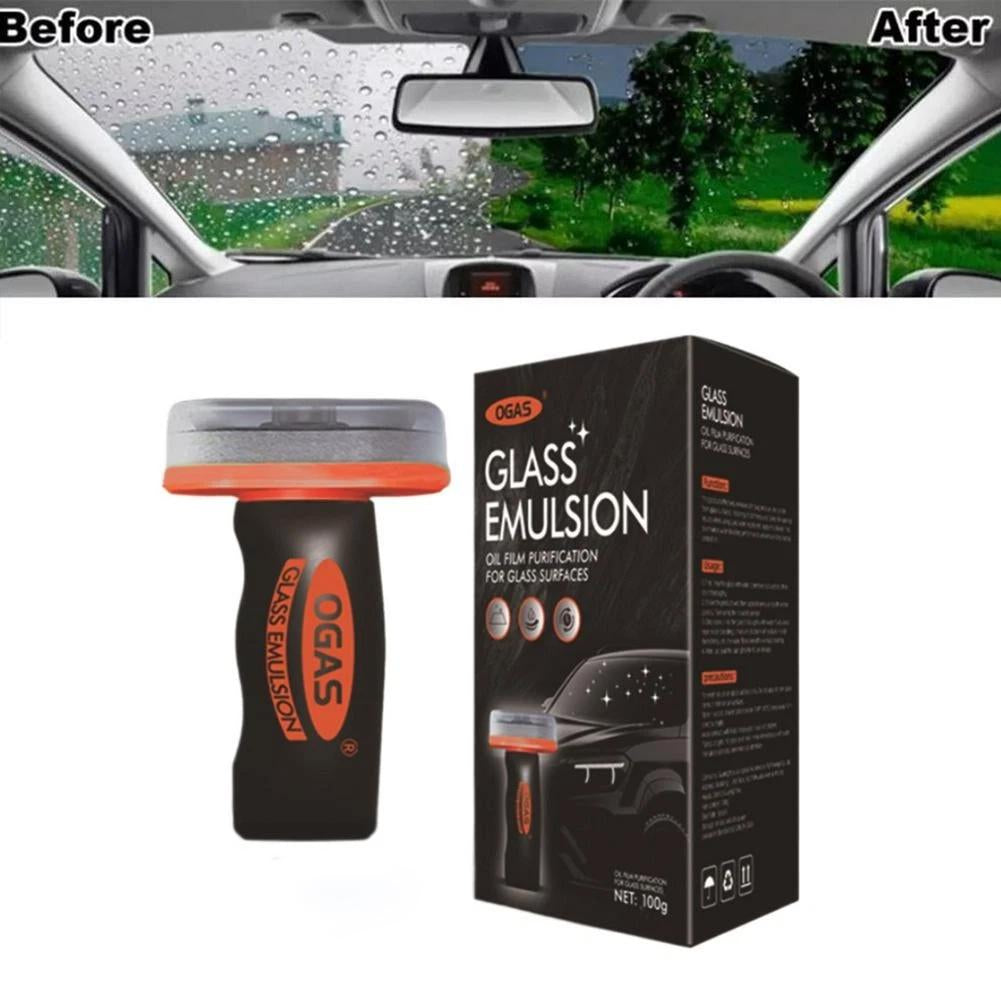 Dissolvant de Film d'huile d'émulsion de verre portatif, nettoyeur de pare-brise de voiture pour vitres avant/latérales/arrière, nettoyage automatique des vitres