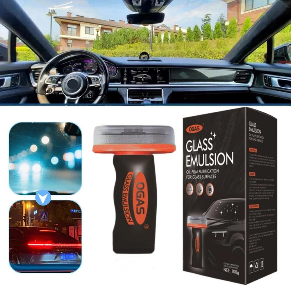Dissolvant de Film d'huile d'émulsion de verre portatif, nettoyeur de pare-brise de voiture pour vitres avant/latérales/arrière, nettoyage automatique des vitres