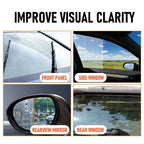 Dissolvant de Film d'huile d'émulsion de verre portatif, nettoyeur de pare-brise de voiture pour vitres avant/latérales/arrière, nettoyage automatique des vitres