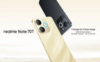 Smartphone Realme Note 70T AI, version mondiale, écran 6,75 pouces 90 Hz, batterie 6000 mAh, appareil photo AI 13 MP, chipset octa-core, IP54