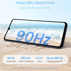 Smartphone Realme Note 70T AI, version mondiale, écran 6,75 pouces 90 Hz, batterie 6000 mAh, appareil photo AI 13 MP, chipset octa-core, IP54