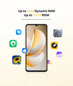 Smartphone Realme Note 70T AI, version mondiale, écran 6,75 pouces 90 Hz, batterie 6000 mAh, appareil photo AI 13 MP, chipset octa-core, IP54