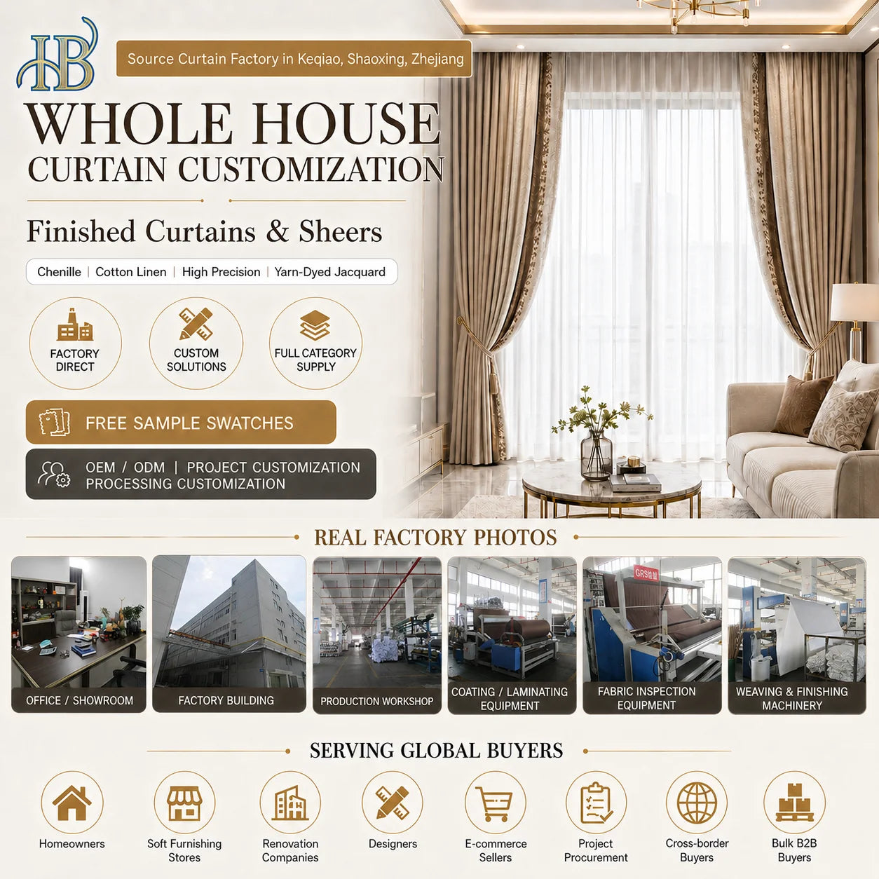 Factory's Grommet Soundproof Floor-to-Ceiling Window Curtains Modern Bathroom Insulated All-Season Built-In Translucent High-End