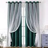 Cross-border for Exclusive Customized Polyester Lace Double-layer Sheer Curtains Grommet Left/Right Biparting Open Curtains