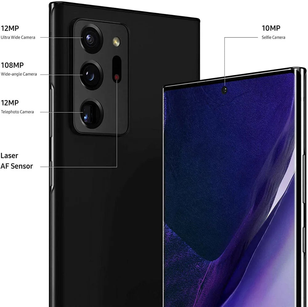 Samsung Galaxy Note 20 Note20 Ultra 5G N986U1 N986B N986N N9860 6.9 "AMOLED 12GB RAM 128/256/512GB NFC téléphone portable d'origine