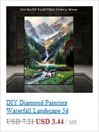 Peinture diamant thème paysage, broderie complète 5D, perles carrées ou rondes, décoration de biscuits, kit d'artisanat, mosaïque