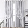 Cross-border for Exclusive Customized Polyester Lace Double-layer Sheer Curtains Grommet Left/Right Biparting Open Curtains