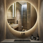 Customized Circular Bathroom LED Wall Mirror Factory Wall Mounted Backlight Mirror Hotel Adjustable Brightness Color Temperature