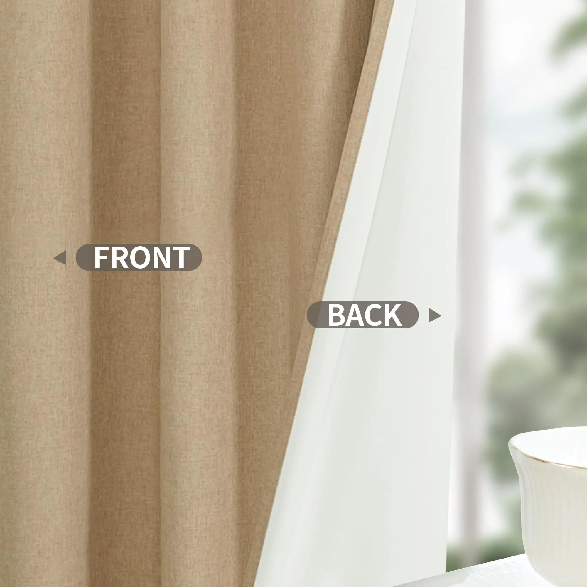 Winter Thermal Insulated Blackout Curtains for Bedroom & Living Room Full-Window Grommets Drapes in Black Blackout Room
