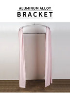 Wholesale Durable Aluminum Alloy Portable Curtain Frame Modern Adjuster Foldable Privacy Changing Room for Clothing Shop Use
