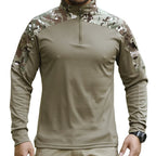 Outdoor Tactical Casual Single Guide Long-Sleeved Frog Suit Breathable Elastic Regular Fit Washed Blank Camouflage
