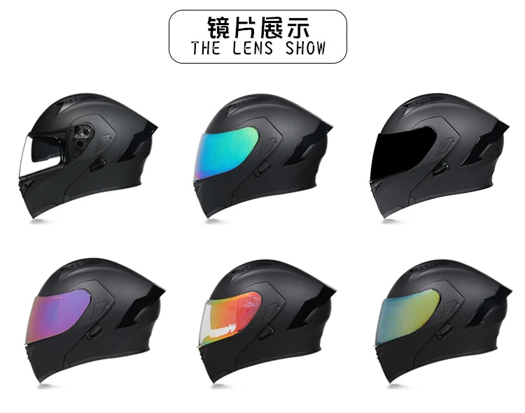 D'expériences de moto à double visière, casque modulable modulaire, casque intégral approuvé par le DOT, casque de course de moto, casque de motocross, DOT