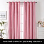 Cross-border for Exclusive Customized Polyester Lace Double-layer Sheer Curtains Grommet Left/Right Biparting Open Curtains