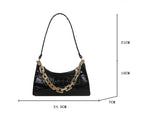Sacs en cuir PU pour femmes, sac à main à motif d'alligator, petit sac messager sous les bras