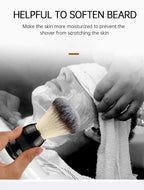 Brosse à barbe pinceaux de maquillage RANCAI – brosse à barbe avec manche en bois pour hommes, 1 pièce, accessoire de maquillage, pour Salon de coiffure, rasage moussant, ensemble d'outils de nettoyage du visage