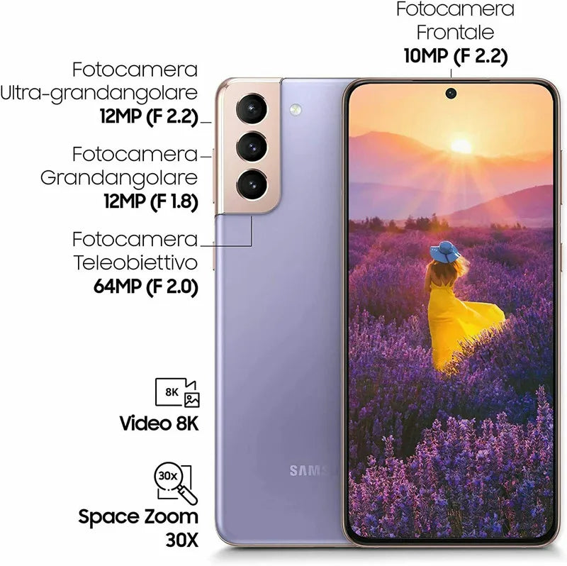 Samsung-Téléphone portable Android Galaxy S21 Plus, S21 +, 5G Touriste, Sim G9960, 6.7 "OLED, Dean 128 Go, 256 Go de RAM, 8 Go, Snapdragon, NDavid, Original