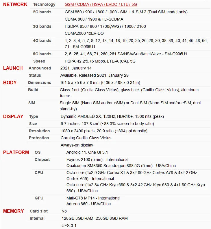 Samsung-Téléphone portable Android Galaxy S21 Plus, S21 +, 5G Touriste, Sim G9960, 6.7 "OLED, Dean 128 Go, 256 Go de RAM, 8 Go, Snapdragon, NDavid, Original