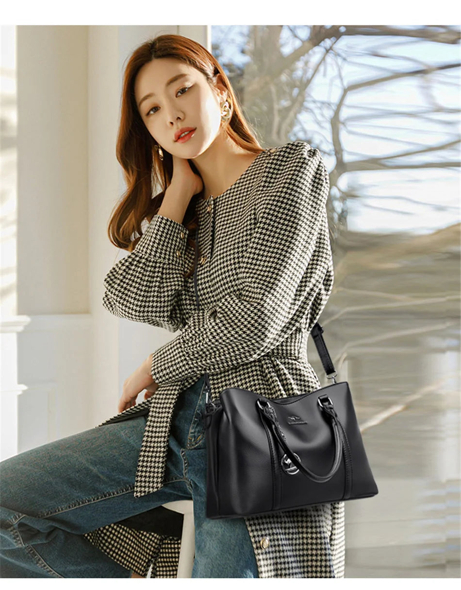Véritable marque de luxe concepteur femmes sacs de haute qualité en cuir épaule bandoulière messager fourre-tout grand sac à main sacs à main