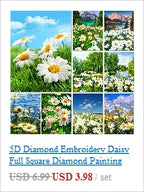 Peinture diamant thème paysage, broderie complète 5D, perles carrées ou rondes, décoration de biscuits, kit d'artisanat, mosaïque