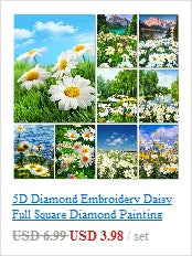 Peinture diamant thème paysage, broderie complète 5D, perles carrées ou rondes, décoration de biscuits, kit d'artisanat, mosaïque