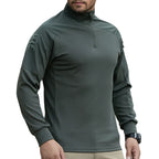 Outdoor Tactical Casual Single Guide Long-Sleeved Frog Suit Breathable Elastic Regular Fit Washed Blank Camouflage