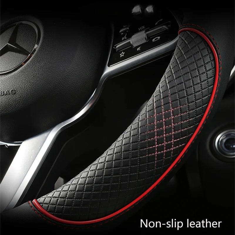 Housse de volant de voiture en cuir PU 38cm pour Suzuki Swift 2011-2016 Vitara 2015-2019 Celerio 2015 - 2019 SX4 S-CROSS 2013-2019