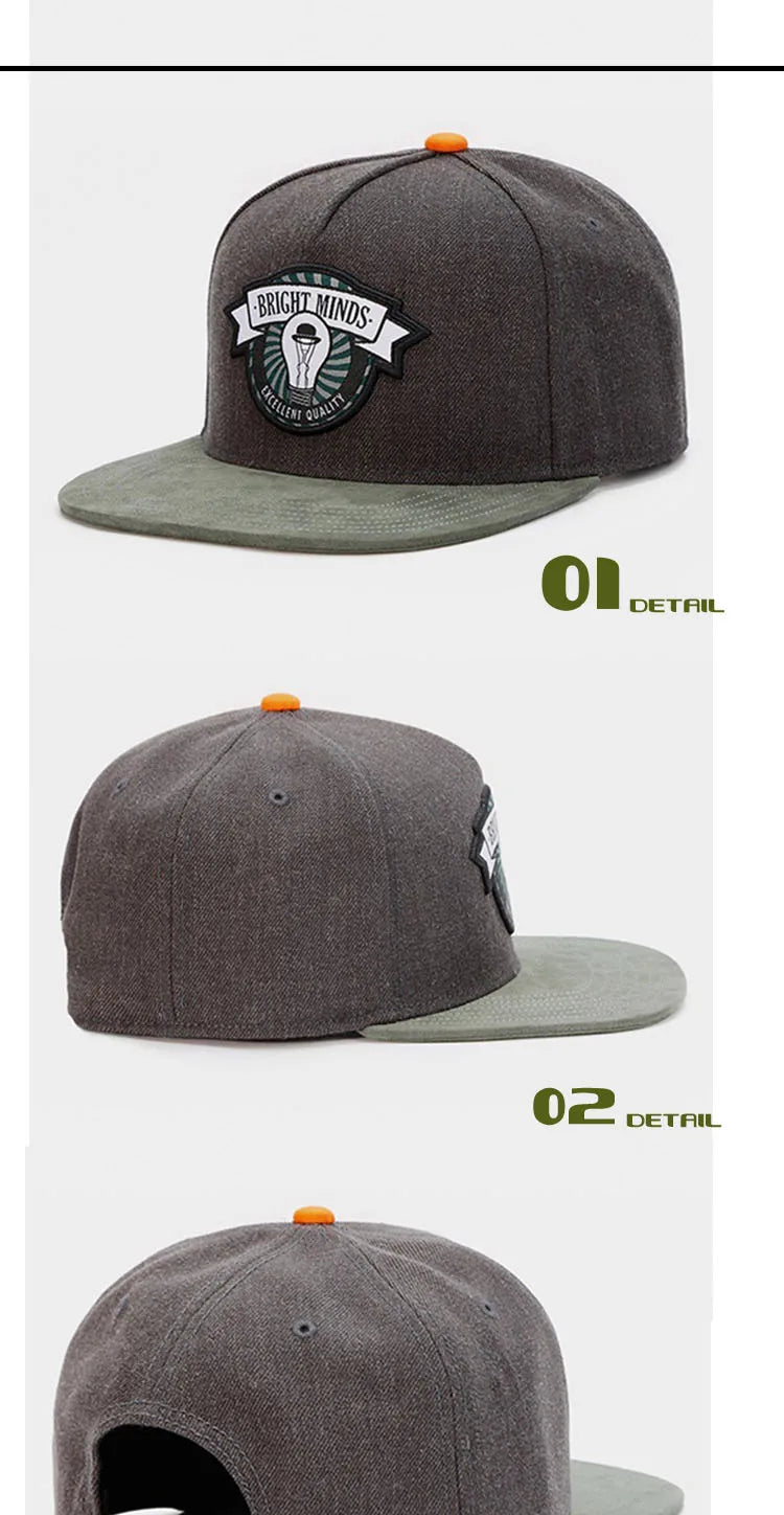 PANGKB marque brillant mines casquette mode gris hip hop rue danse snapback chapeau pour hommes femmes adulte en plein air décontracté soleil casquette de baseball