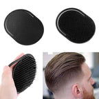 Peigne à shampoing de poche pour hommes, 1 pièce, barbe, moustache, paume, cuir chevelu, Massage, soins capillaires noirs, brosse Portable de voyage, outils de coiffure