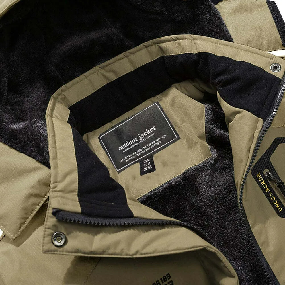 TACVASEN vestes de Ski d'hiver pour hommes manteaux polaires imperméables veste de Snowboard thermique isolée Parka imperméable avec capuche Parka homme