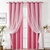 Cross-border for Exclusive Customized Polyester Lace Double-layer Sheer Curtains Grommet Left/Right Biparting Open Curtains