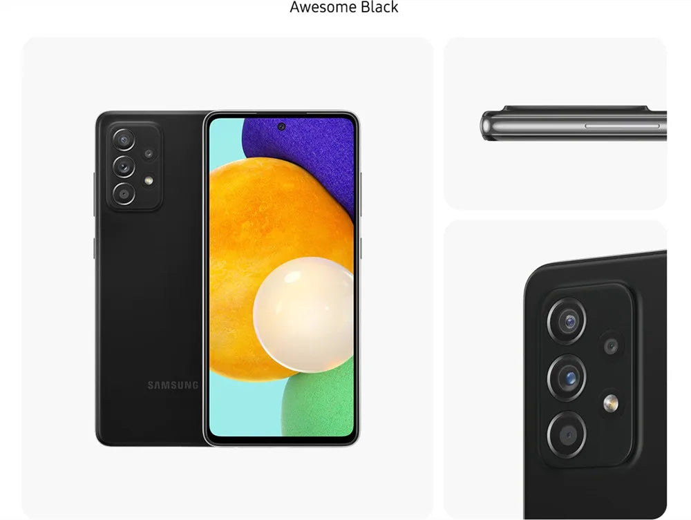 Samsung Galaxy A52 5G A526U1 A5260 A526B 128/256GB ROM 6/8GB RAM 6.5 "Snapdragon Octa Core NFC téléphone portable Android d'origine