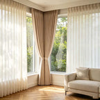Room Darkening Curtain Rod Waterproof Custom Curtains with Motorized Smart Curtains Remote Control for Home Use Flexible