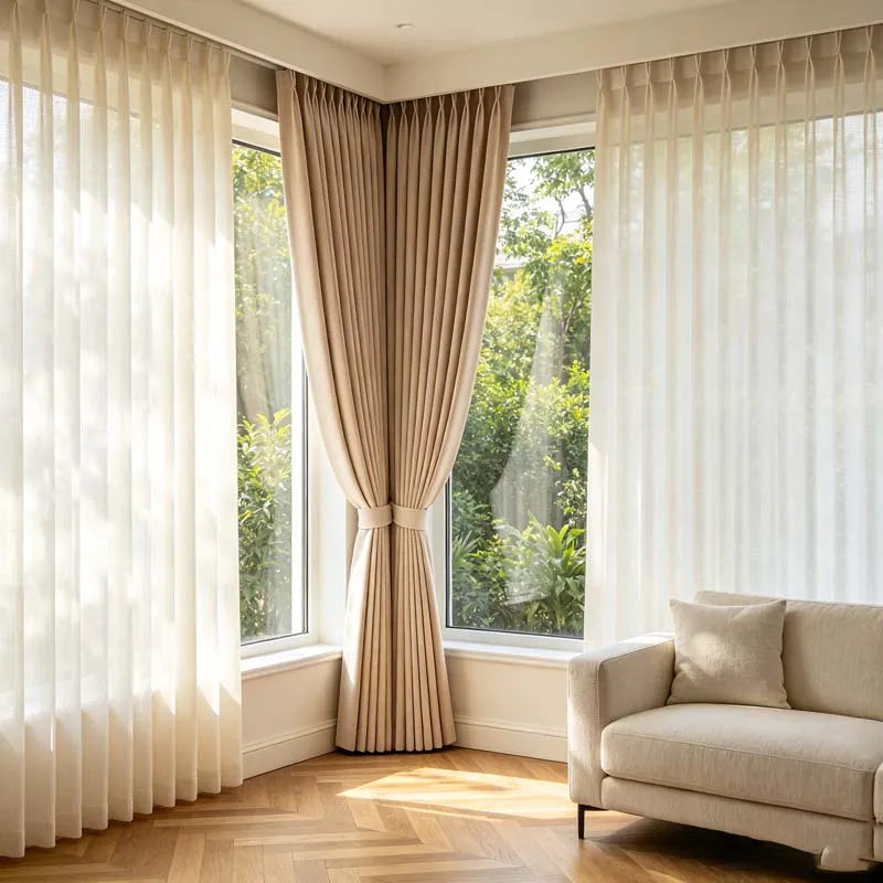 Room Darkening Curtain Rod Waterproof Custom Curtains with Motorized Smart Curtains Remote Control for Home Use Flexible