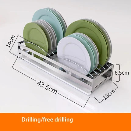 Factory Wholesale Custom Diy Kitchen 304 Stainless Steel Wall Dish Spice Racks Rust-proof Shelf