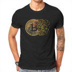 Crypto crypto-monnaie j'aime Bitcoin Art t-shirt classique graphique hommes t-shirts hauts ample coton col rond t-shirt