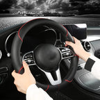 Housse de volant de voiture en cuir PU 38cm pour Suzuki Swift 2011-2016 Vitara 2015-2019 Celerio 2015 - 2019 SX4 S-CROSS 2013-2019