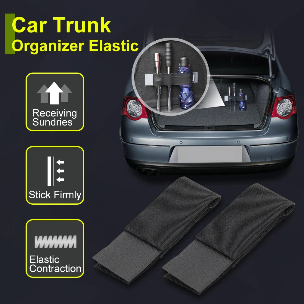 Organisateur de coffre de voiture, sac de rangement de ceinture de fixation, bandes magiques, accessoires de voiture, rangement, organisateurs de style de voiture