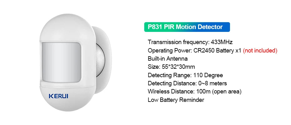 KERUI W184-Capteur de mouvement intelligent Tuya, 4G, WiFi, 101 unité de système d'alarme, sans fil, compatible Alexa, anti-cambriolage, contrôle à domicile
