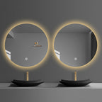 Customized Circular Bathroom LED Wall Mirror Factory Wall Mounted Backlight Mirror Hotel Adjustable Brightness Color Temperature