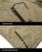 TACVASEN vestes de Ski d'hiver pour hommes manteaux polaires imperméables veste de Snowboard thermique isolée Parka imperméable avec capuche Parka homme