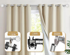 Heavy-Duty Curtain Rod Triple Curtain Rods Double Extendable Curtain Support 60 Pieces End Cap Curtain Rod Curtain Tension Rod