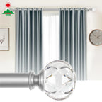Heavy-Duty Curtain Rod Triple Curtain Rods Double Extendable Curtain Support 60 Pieces End Cap Curtain Rod Curtain Tension Rod