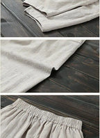 Pantalon à jambes larges en coton pour femme, ample, surdimensionné, couleur unie, sarouel, décontracté, taille élastique, longueur cheville, vêtements pour femmes, été